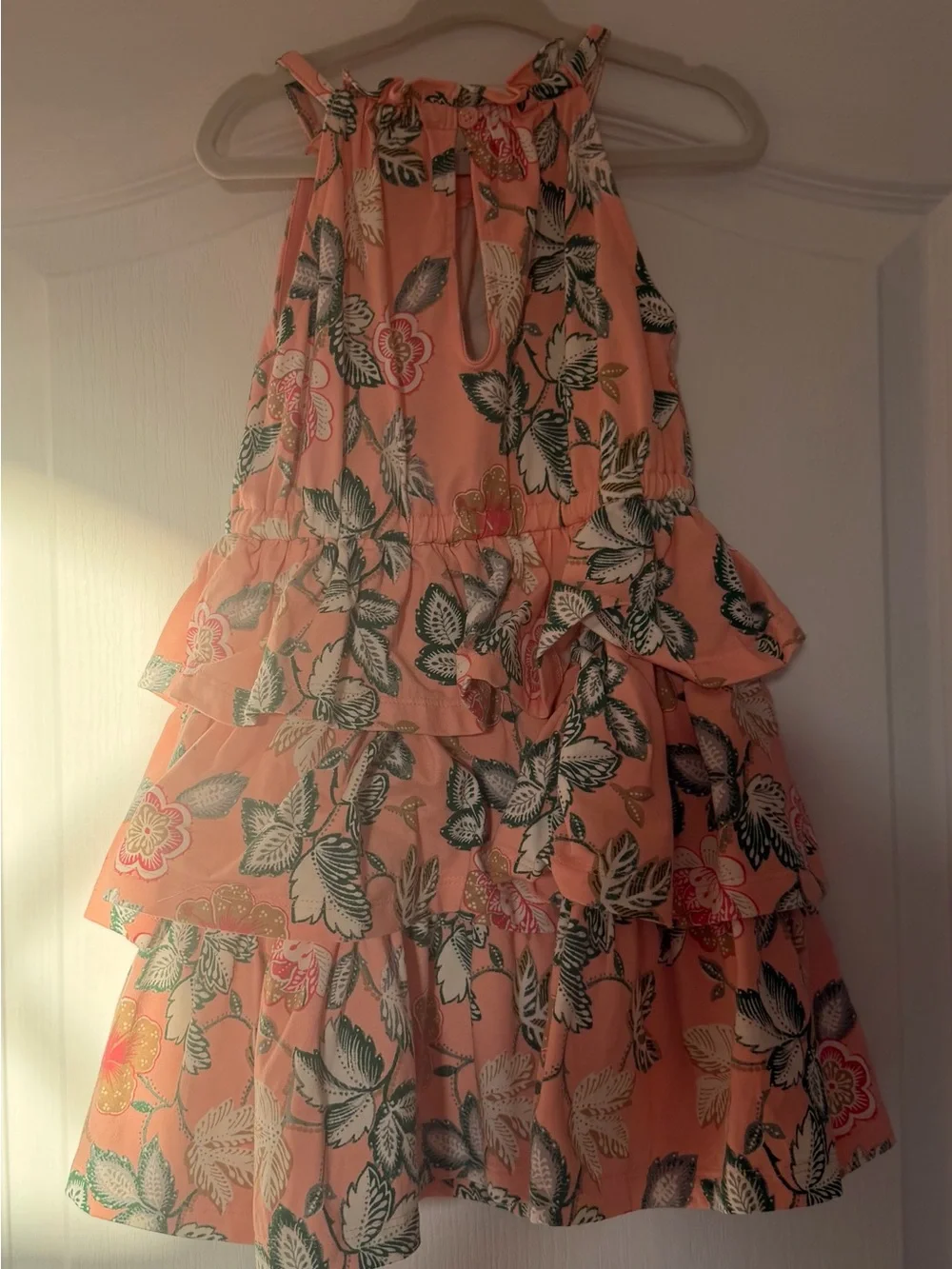 Janie and Jack Pink Floral Ruffle Tiered Dress